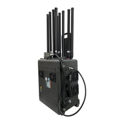 8 Κανάλι 3KM Trolley Style Drone Jammer 1.2GHz 1.4GHz 1.5GHz 2.4GHz 5.2GHz 5.8GHz