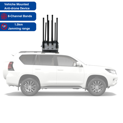 500-1500m Range Vehicle-Mounted Magnetic Drone Signal Jammer για την άμυνα κατά του FPV