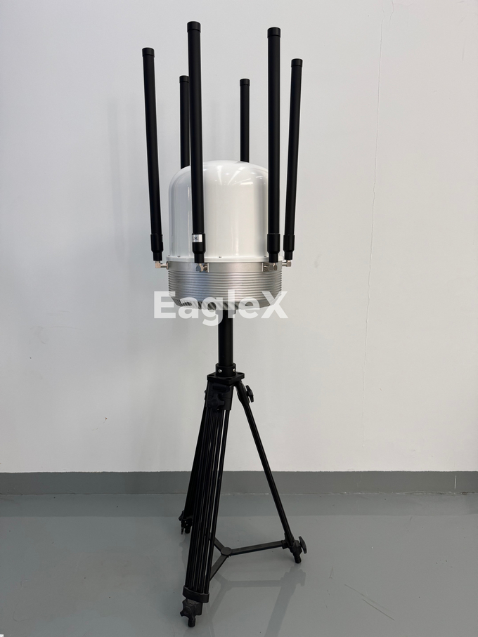 6 κανάλι 8 κανάλι 2KM 3KM UAV σταθερό drone jammer για την ασφάλεια περιμέτρου 0