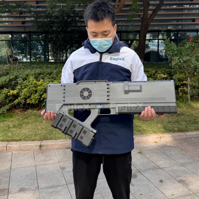 Φορητό Drone Jammer Gun με ανιχνευτή ανίχνευσης 5KM και απόσταση παρεμβολής 0-3km 0