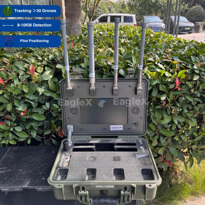 8-10KM FPV UAV Drone Detection Range Handheld Drone Detector με την πραγματική θέση του πιλότου 1